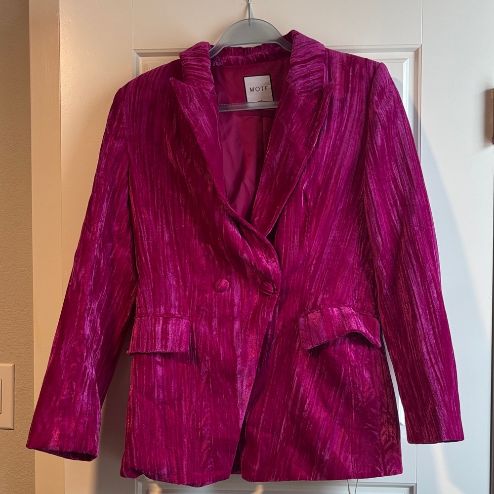 MOTF Women's Fuchsia Blazer Jacket
